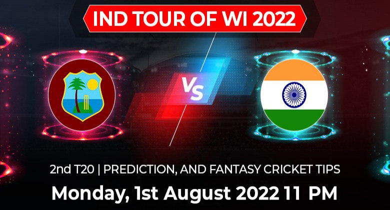 WEST INDIES VS INDIA: 2nd T20