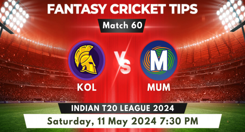 Kolkata vs Mumbai Match 60 2024 Prediction