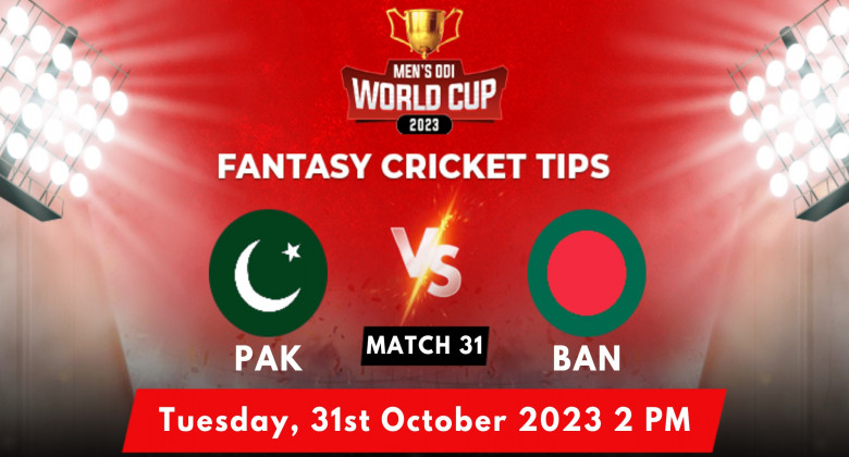 Pakistan vs Bangladesh ODI World Cup 2023 Match Prediction